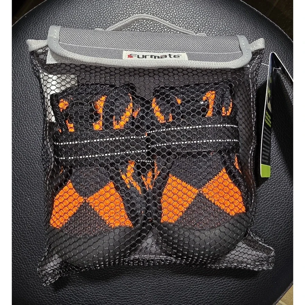 Furmate Dog All Terrain Boots Size 3 Orange Black